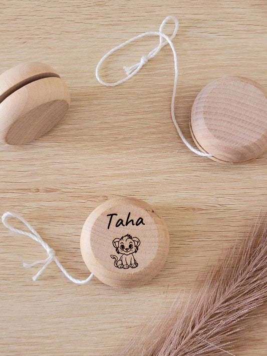 Yoyo en bois personnalisé cadeau, enfant, jouet, Noël, anniversaire, baptême, naissance, mariage