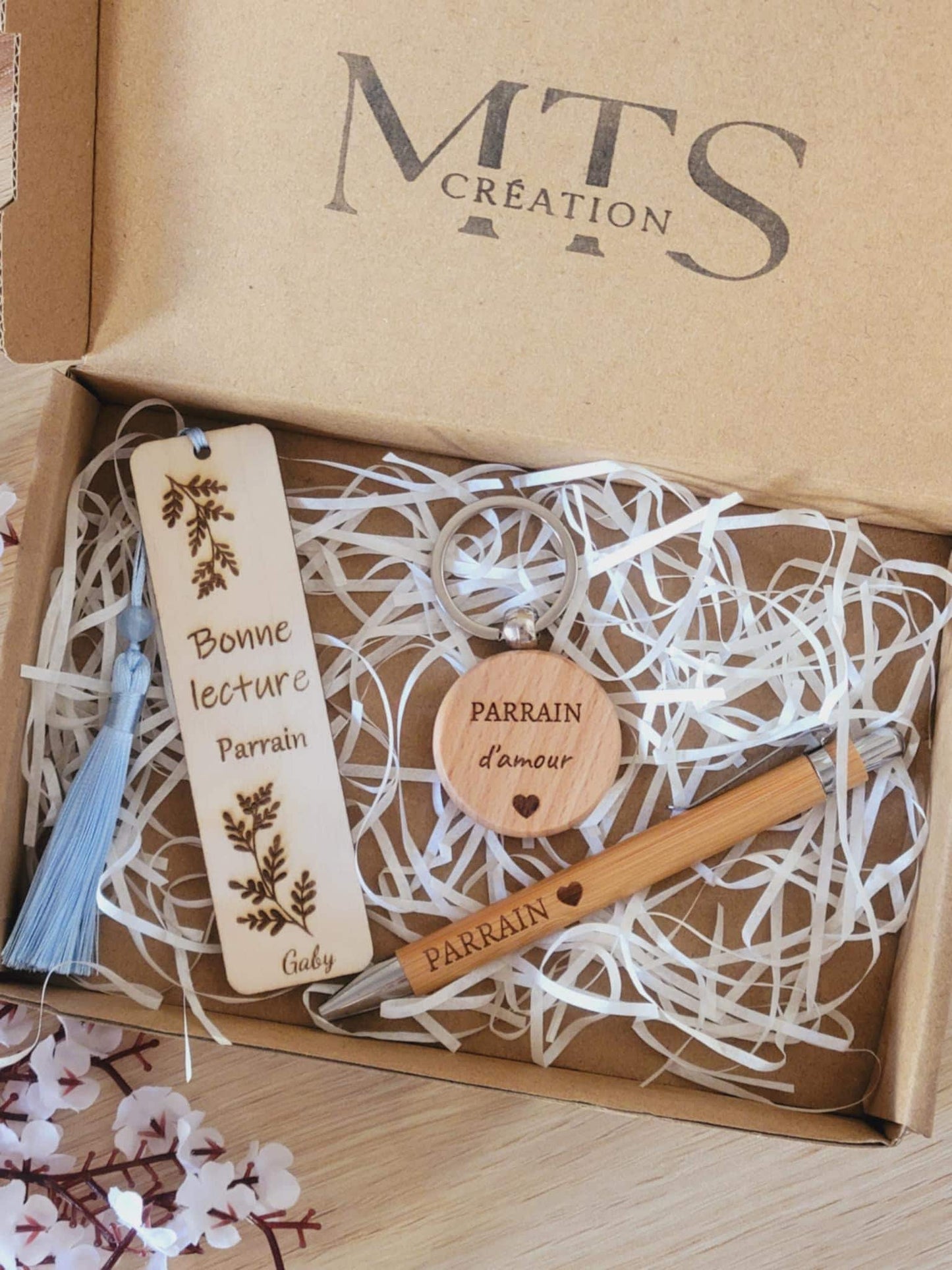 Coffret Cadeau Personnalisé – Marraine ou Parrain. Cadeau fête des marraines, cadeau parrain