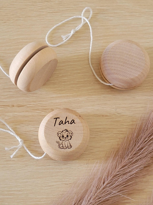 Yoyo en bois personnalisé  cadeau, enfant, jouet, Noël, anniversaire, baptême, naissance, mariage