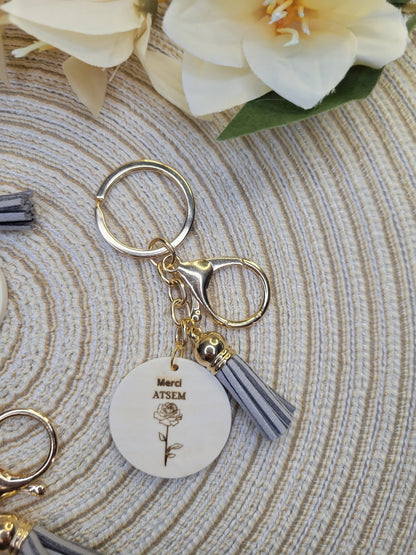 porte clé cadeau maîtresse / maître/ nounou/ cadeau fin d'année