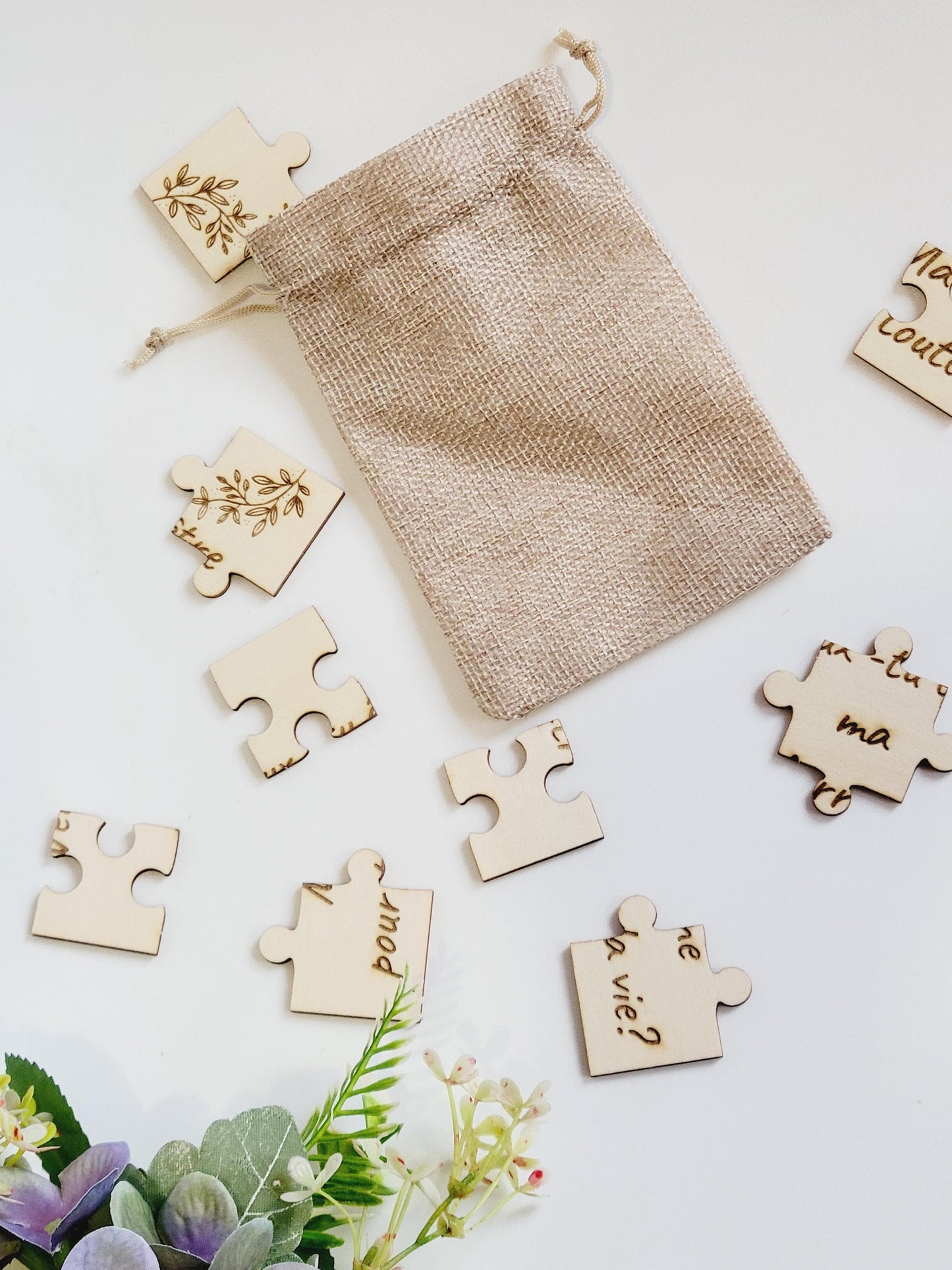 Puzzle annonce événements (pour parrain, marraine, naissance, prénom, voyage, mariage, tonton, tata, papi, mamie, grossesse, papa, parents)