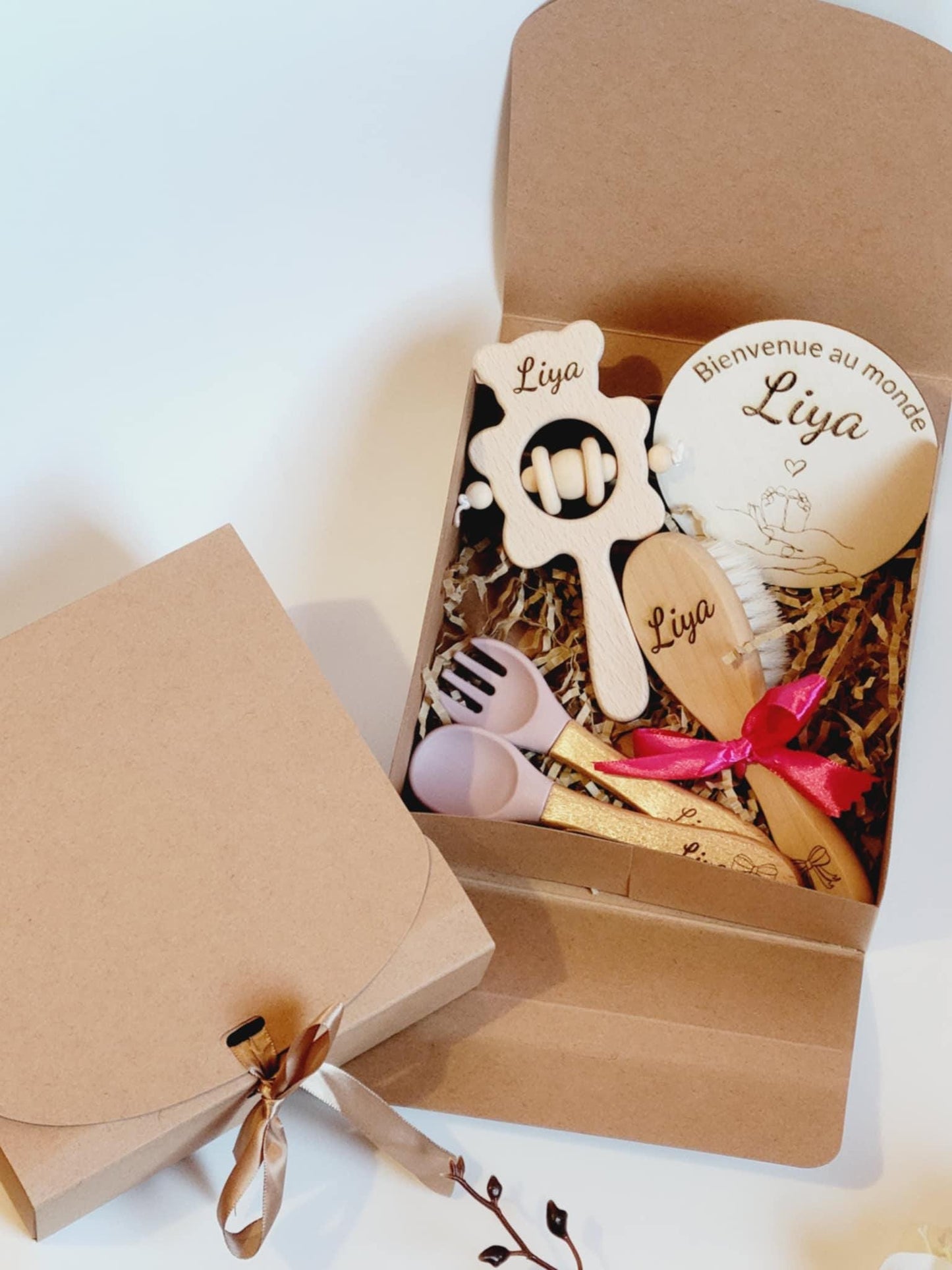 Coffret cadeau de naissance personnalisé