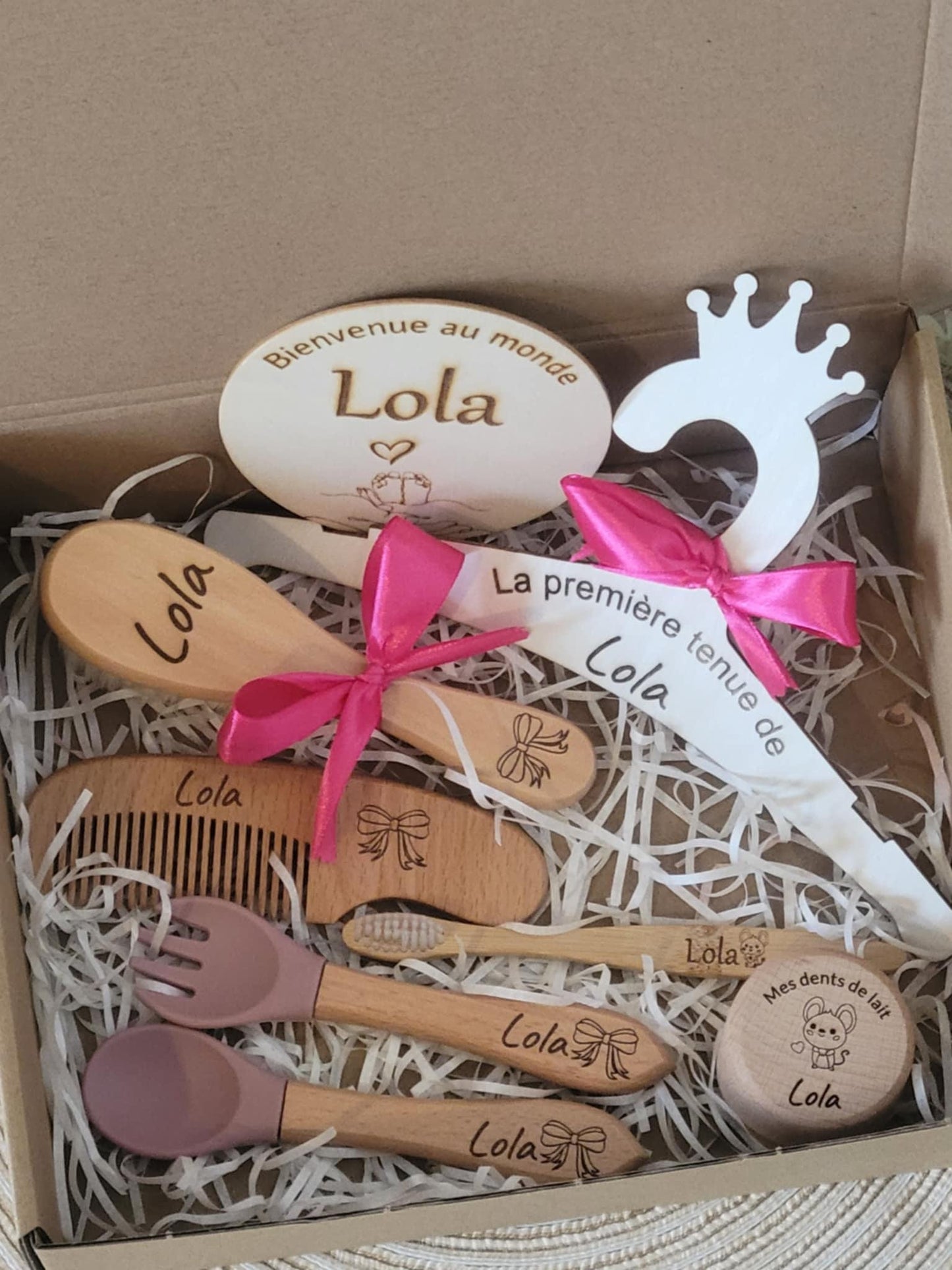 Coffret cadeau de naissance personnalisé