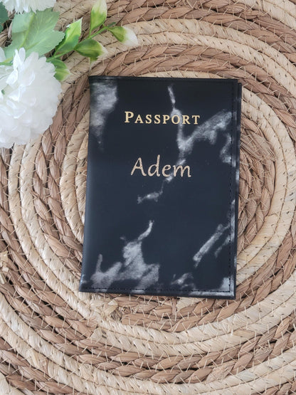 Protège passeport personnalisé, étui pour passeport, housse passeport, pochette passeport prénom