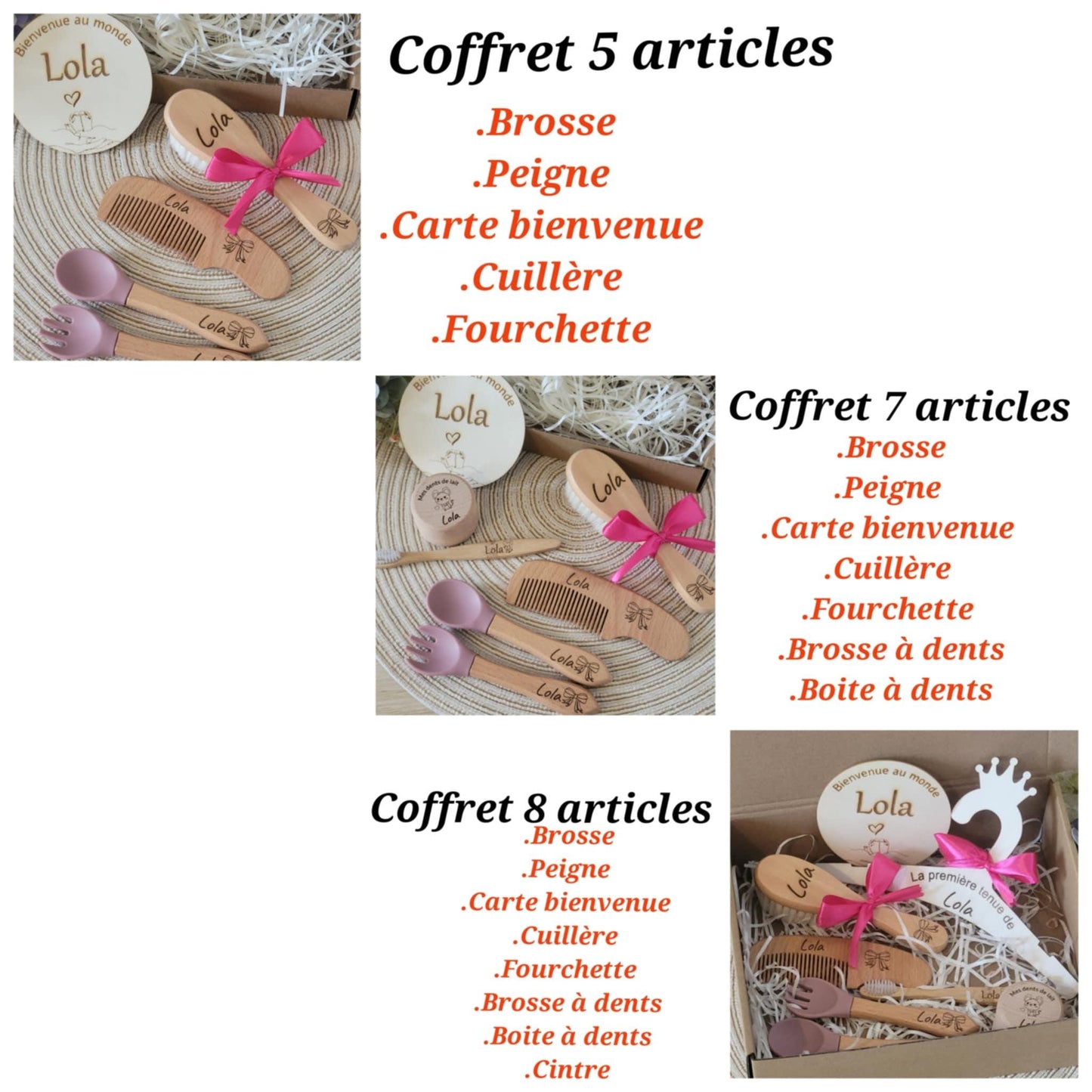 Coffret cadeau de naissance personnalisé
