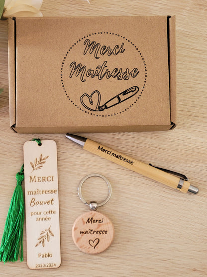 coffret cadeau fin d'année scolaire / cadeau maîtresse / cadeau atsem/ cadeau nounou/ cadeau aesh/ cadeau maître