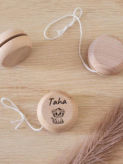 Yoyo en bois personnalisé  cadeau, enfant, jouet, Noël, anniversaire, baptême, naissance, mariage