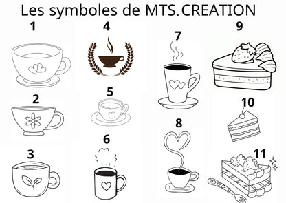 Plateau à café / thé personnalisé idéal cadeau Fête des grands mères /mamie/ mères /pères  / cadeau marraine