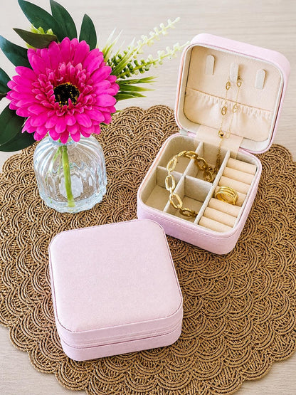 Boîte à bijoux personnalisée  – Texte au choix – Cadeau grand-mère – Coffret bijoux voyage – Idée cadeau personnalisable