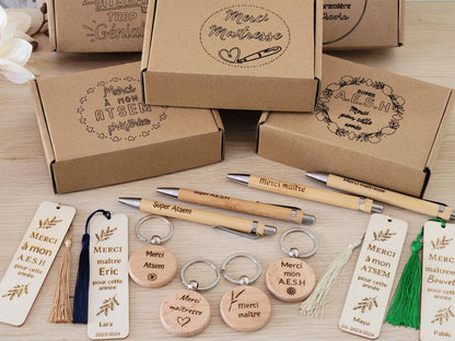 coffret cadeau fin d'année scolaire / cadeau maîtresse / cadeau atsem/ cadeau nounou/ cadeau aesh/ cadeau maître