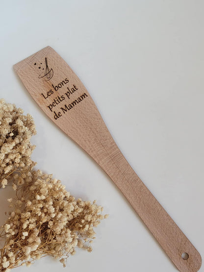 Ustensile de cuisine personnalisé ( spatule et ou cuillère en bambou) cadeau maman / mamie / marraine / nounou.....