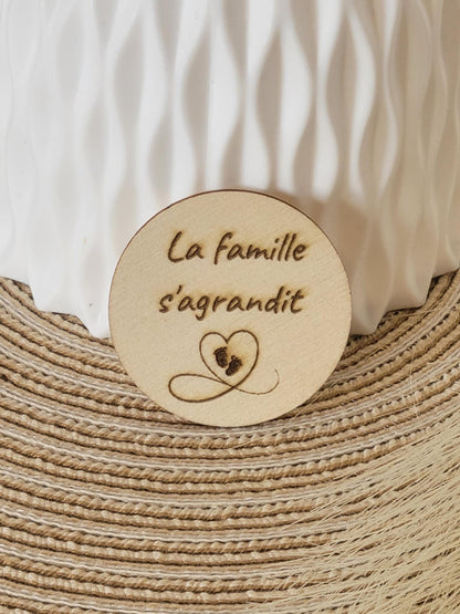 Magnet personnalisé pour annonce de grossesse - Futur mamie et papi - Futur Marraine et Parrain - Futur bébé - Cadeau naissance