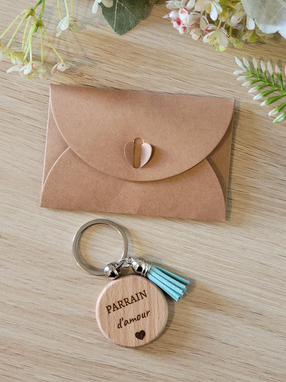 Porte clé en bois personnalisé