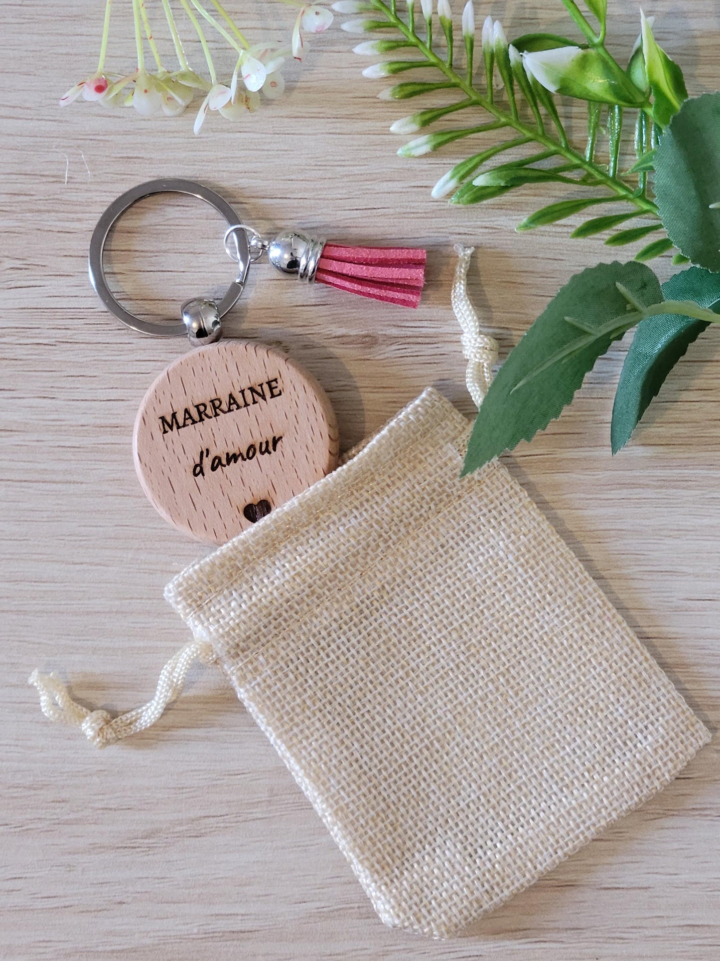 Porte clé en bois personnalisé