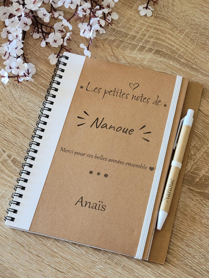 CARNET DE NOTES / Bloc notes maîtresse / cadeau fin d'année / cadeau fêtes des pères / cadeau maîtresse