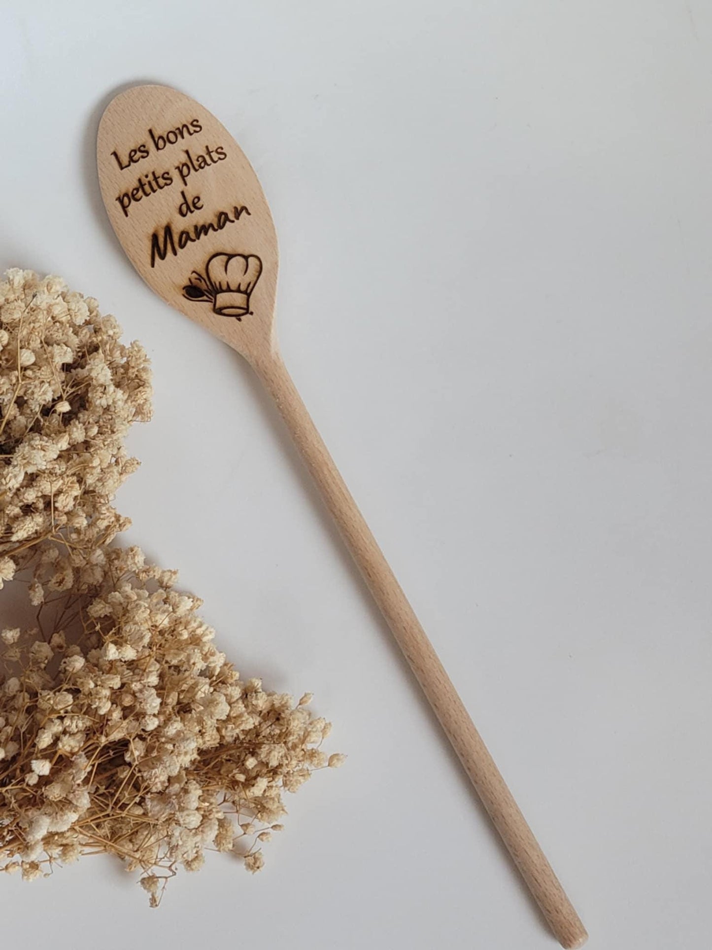 Ustensile de cuisine personnalisé ( spatule et ou cuillère en bambou) cadeau maman / mamie / marraine / nounou.....