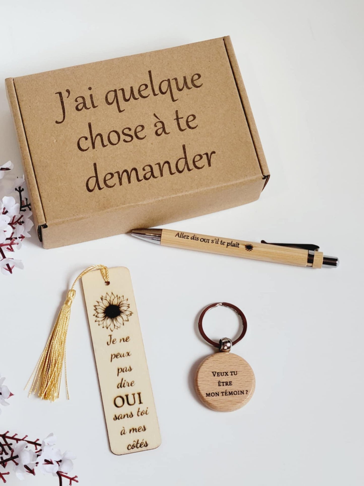 Coffret cadeau personnalisé, box cadeau, demande de témoin, future mariée, témoin, demoiselle d'honneur, EVJF, accessoires personnalisés ,
