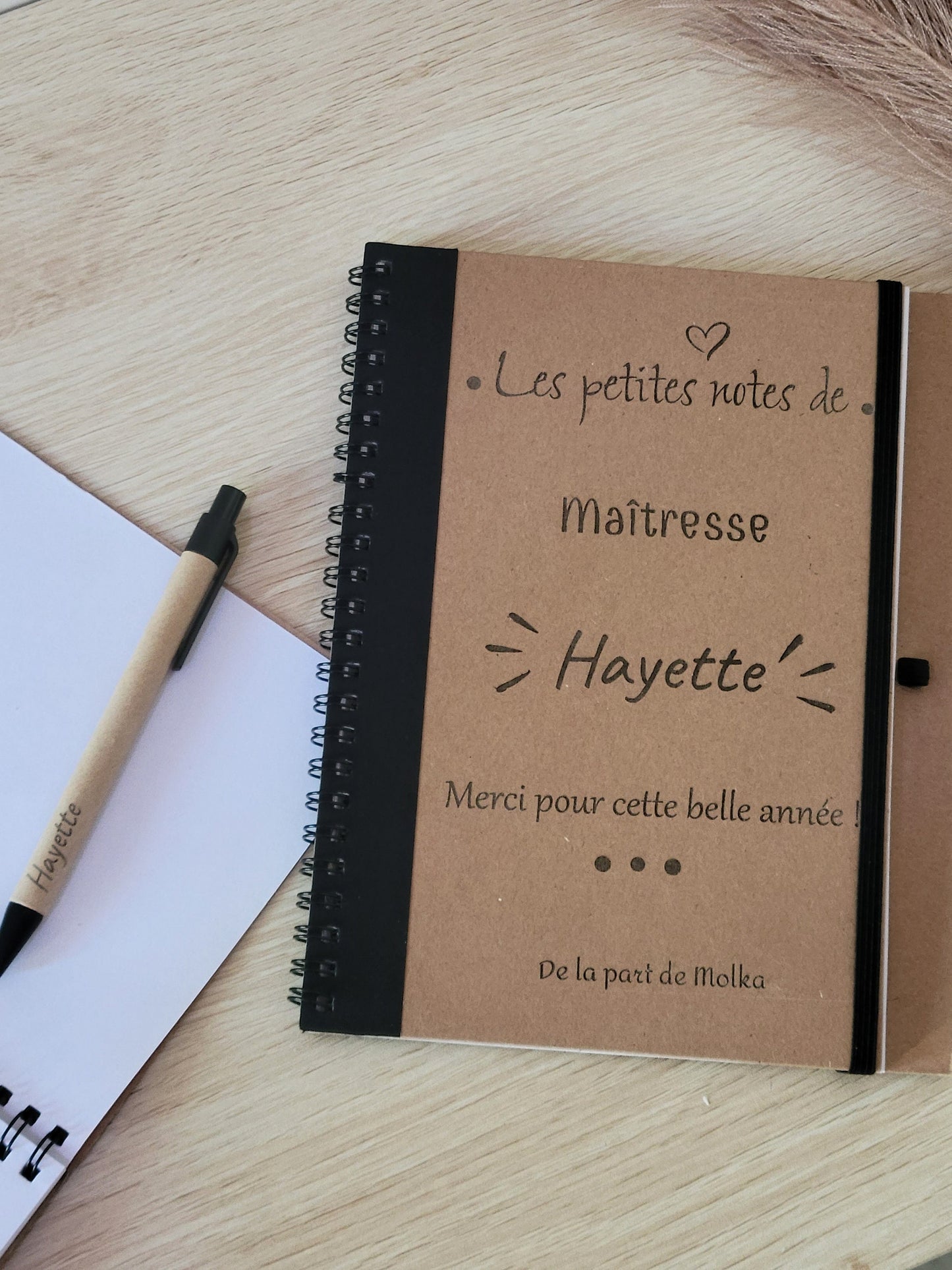 CARNET DE NOTES / Bloc notes maîtresse / cadeau fin d'année / cadeau fêtes des pères / cadeau maîtresse