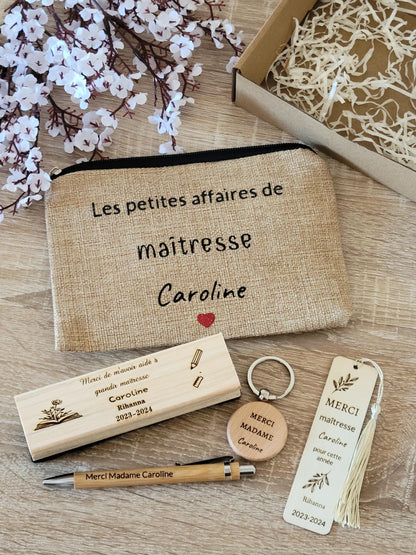 Coffret cadeau maîtresse / cadeau atsem/ cadeau fin d'année scolaire