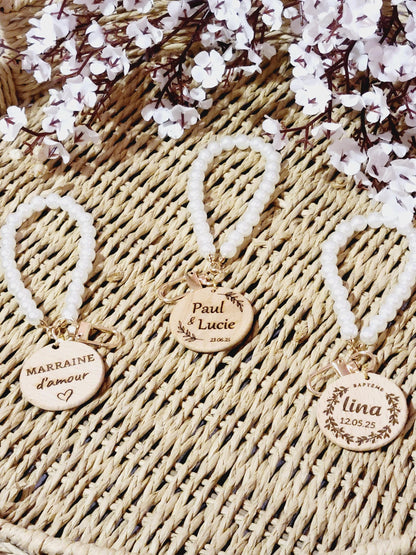 Cadeaux invités porte clés Témoins/mariage/baptême/communion/anniversaire/pacs/baby shower Cadeaux évènements