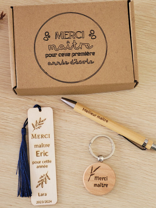 coffret cadeau fin d'année scolaire / cadeau maîtresse / cadeau atsem/ cadeau nounou/ cadeau aesh/ cadeau maître