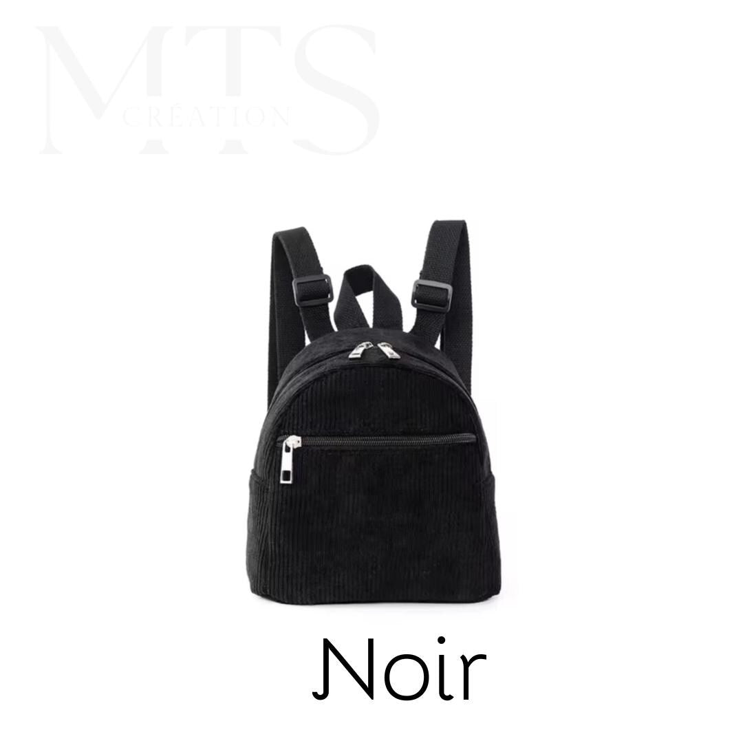 Sac à dos enfant personnalisé en velours côtelé