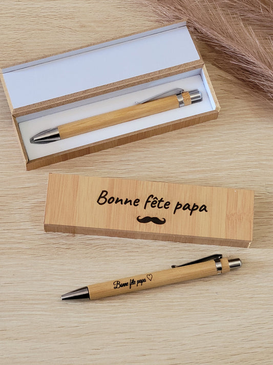 Coffret stylos en bois personnalisés / cadeau maîtresse / atsem / cadeau fête des pères et mères / cadeau mariage/ invités