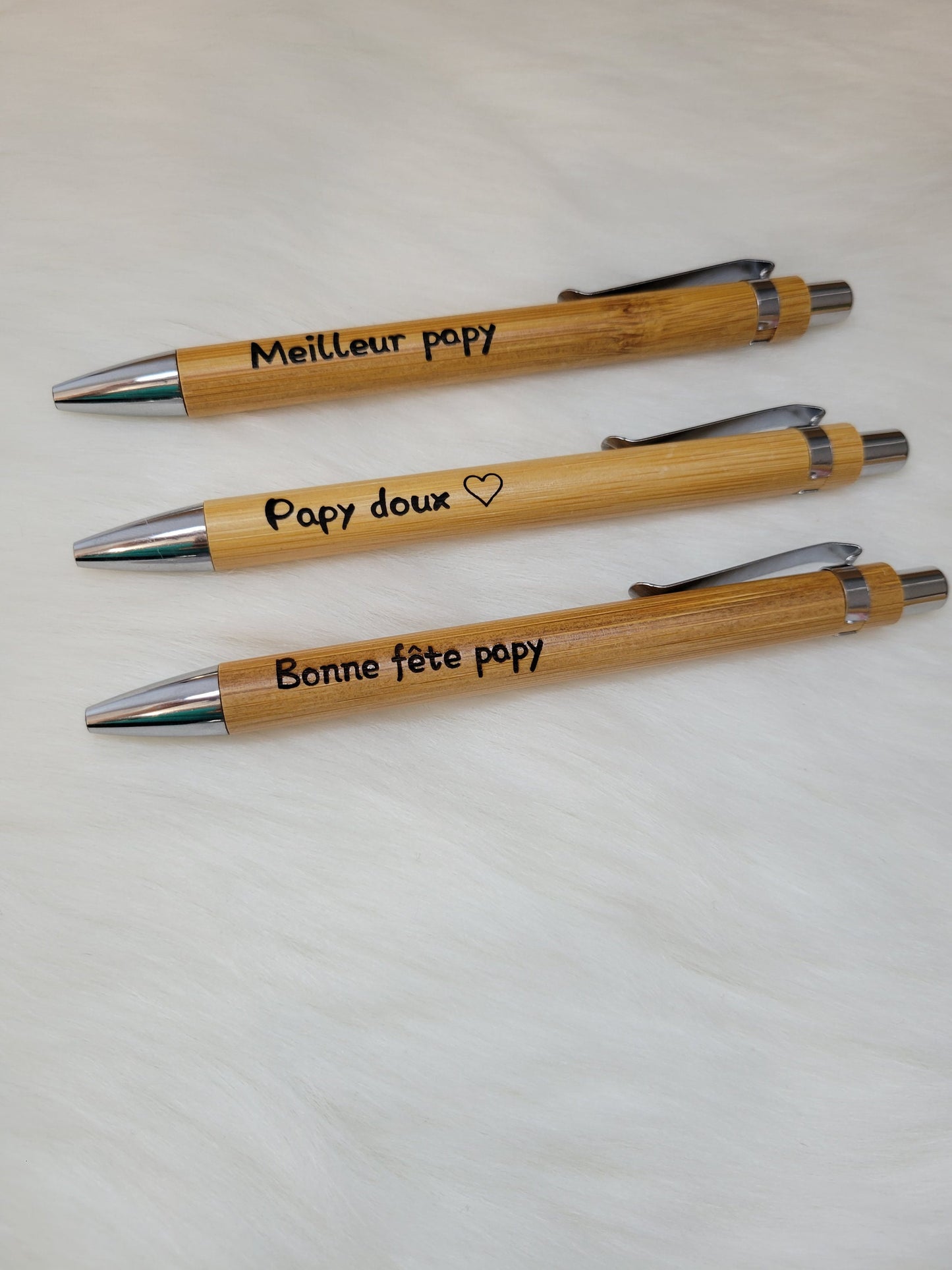 Coffret stylos en bois personnalisés / cadeau maîtresse / atsem / cadeau fête des pères et mères / cadeau mariage/ invités