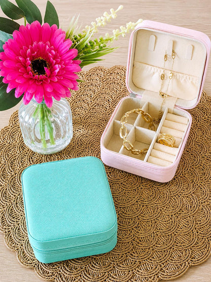 Boîte à bijoux personnalisée  – Texte au choix – Cadeau grand-mère – Coffret bijoux voyage – Idée cadeau personnalisable