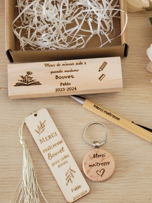 Coffret cadeau maîtresse / cadeau atsem/ cadeau fin d'année scolaire