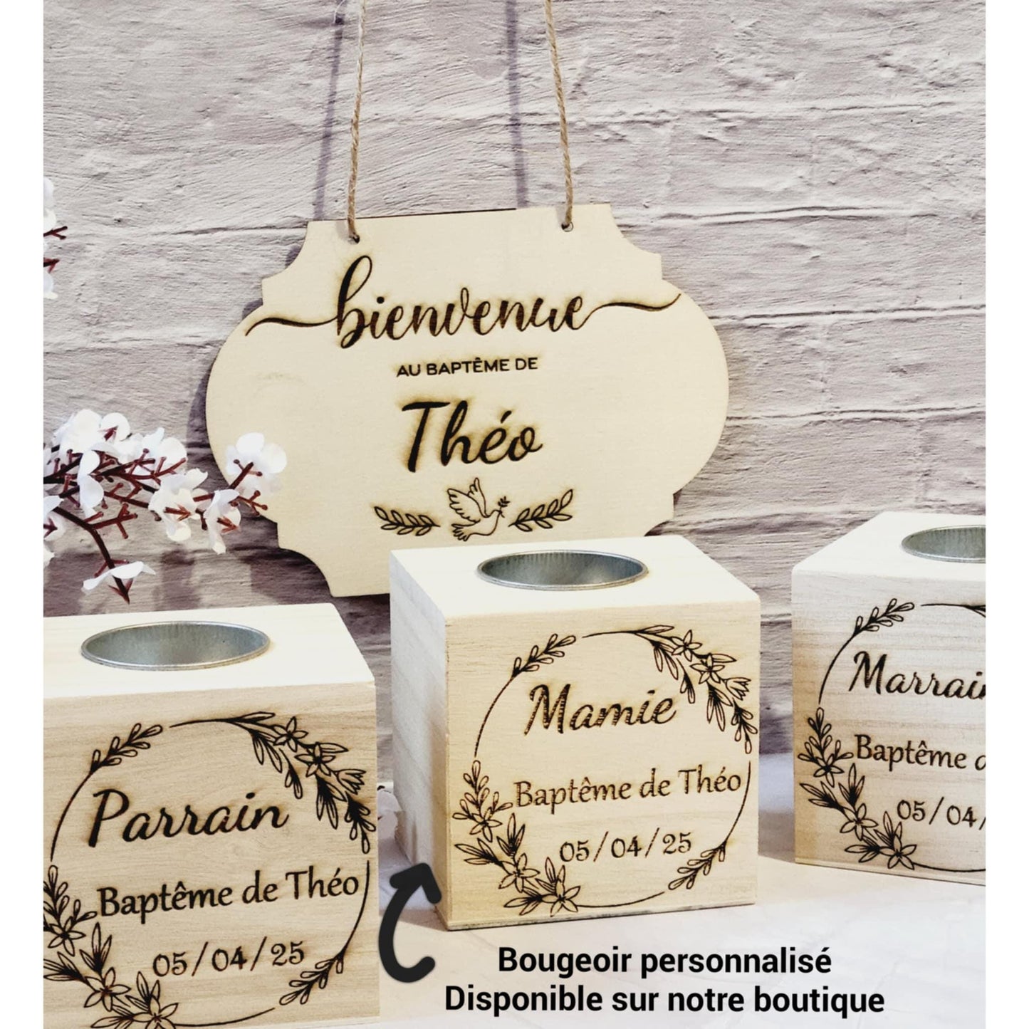 panneau baptême bois / Panneau de bienvenue - Panneau de bienvenue pour mariage, baptême... - Panneau