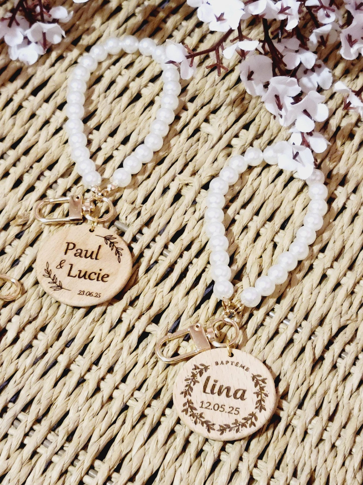 Cadeaux invités porte clés Témoins/mariage/baptême/communion/anniversaire/pacs/baby shower Cadeaux évènements