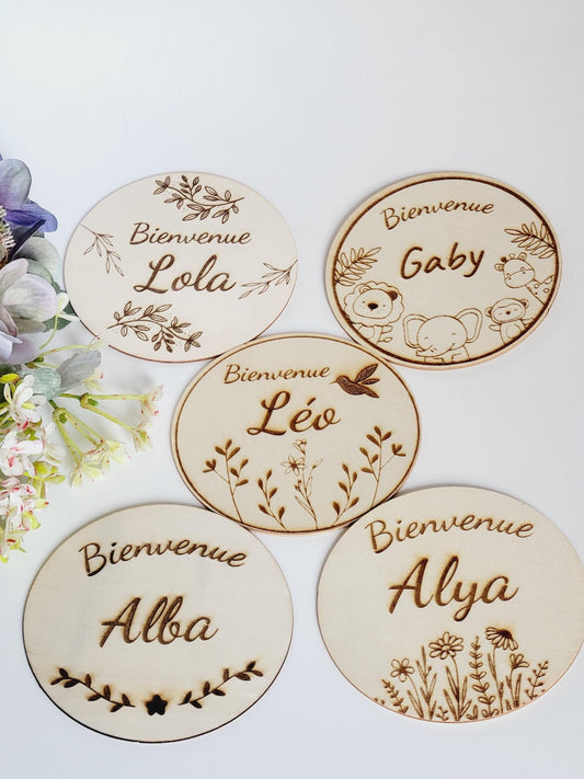 Carte naissance bébé personnalisée en bois . Carte bienvenue bébé, Souvenir de naissance, Cadeau de Naissance, cadeau bébé, prénom