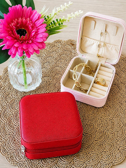 Boîte à bijoux personnalisée  – Texte au choix – Cadeau grand-mère – Coffret bijoux voyage – Idée cadeau personnalisable