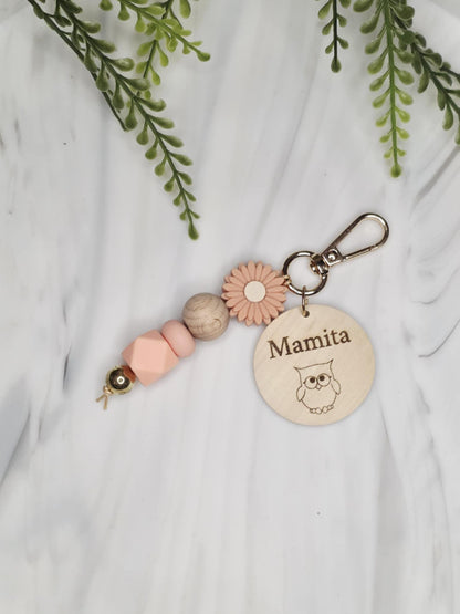 porte clés personnalisé  parrain mamie maman papa, grands pères, papy, marraine, maitresse , demande témoin porte clé fleur/fleur Martigues