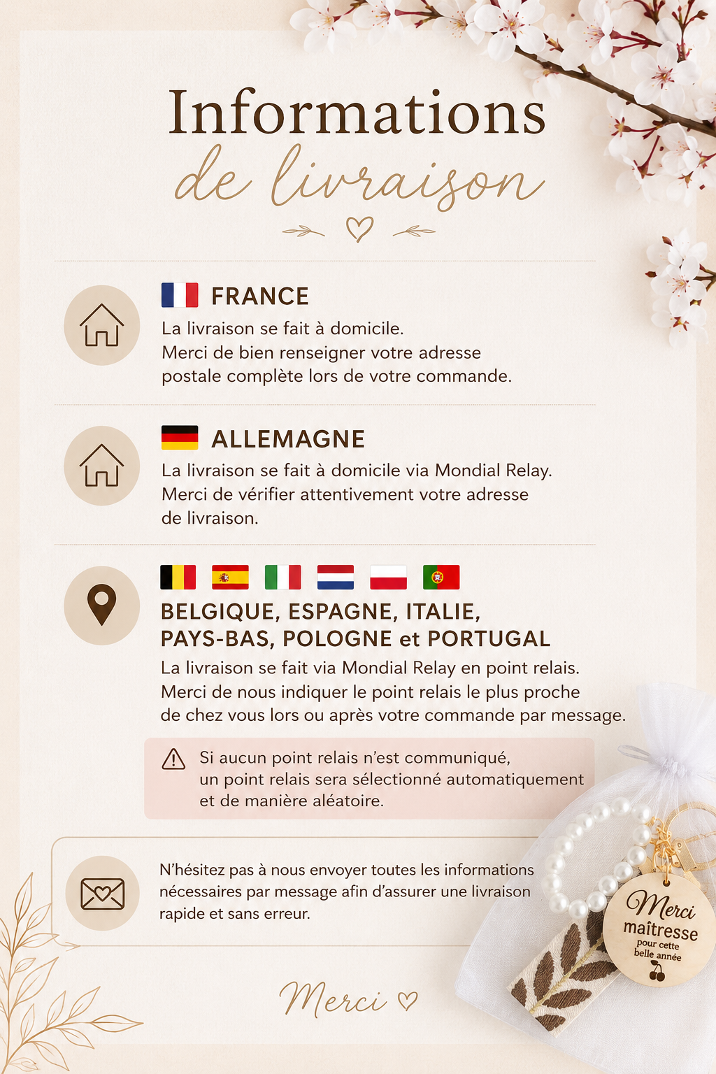 Porte clés personnalisé avec perles et ruban en tissu ,Cadeau unique  ,marraine, mamie, maman ,Maîtresse, fête des mères, cadeau baptême